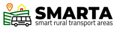 SMARTA steht als Abkürzung für 'Smart Rural Transport Areas' was in Deutsch als 'Intelligente Lösungen für ländliche Mobilität' übersetzt werden kann. Grafik (c) SMARTA